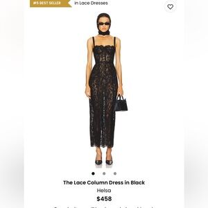 ELSA Black Lace Midi Dress
